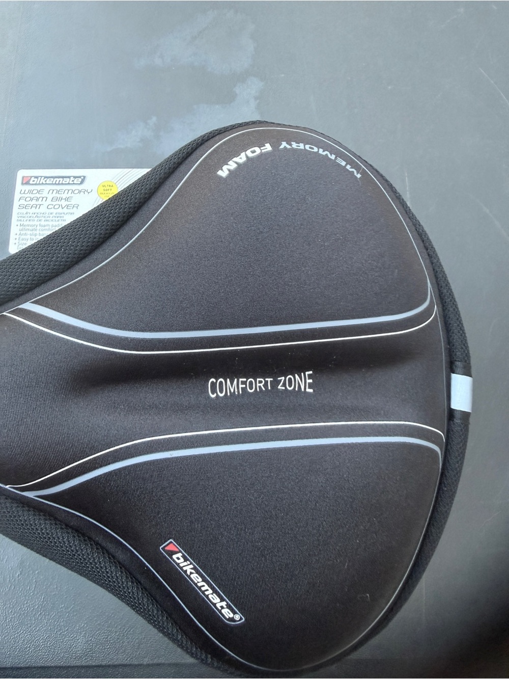 Bike mate-Bike Seat Cushion Saddle Cover - Black Comfort Zone -NEW, never used. - Picture 2 of 7
